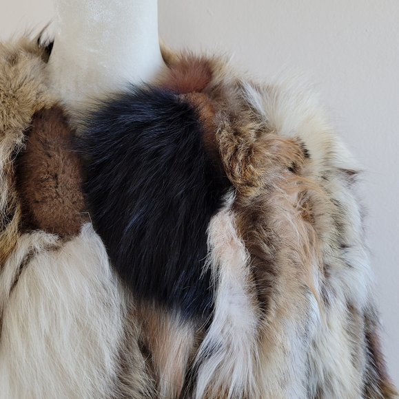 🎉HP VTG 70s Gimbels Patchwork Fur Coat - Picture 3 of 16